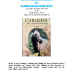 A Book Talk and signing by Joanne Eagles Honeycutt September 26, 2024, 2:00-3:30 at the Multi-Purpose Room Edgecombe County Memorial Library After a brief reading, Joanne will speak on some historical facts about Raleigh and Chapel Hill that influenced the storyline of Book 2 of the Edgecombe Trilogy. Signed books will be for sale ($25…cash/check).